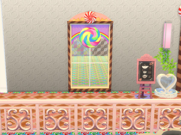 Sims 4 — Fancy Candy Window (Get Famous) by Reitanna — This window is made to match my Fancy Candy Door. This is also not
