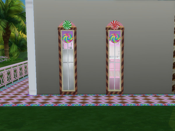 Sims 4 — Fancy Candy Thin Window (Get Famous) by Reitanna — Stop-- Stop licking it! It's NOT candy!! Can't you tell by