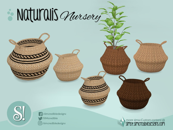 Sims 4 — Naturalis- basket by SIMcredible! — by SIMcredibledesigns.com available at TSR 6 colors variations