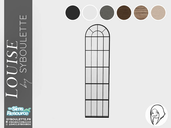 Sims 4 — Louise - Single Arched windows (medium) by Syboubou — French style single arched window.