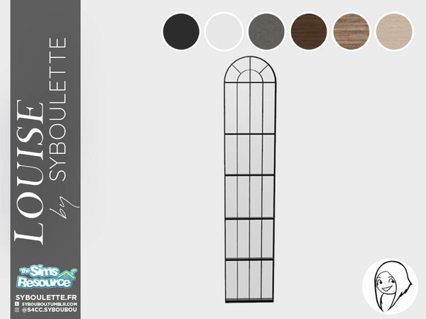 Sims 4 — Louise - Single Arched windows (tall) by Syboubou — French style single arched window.