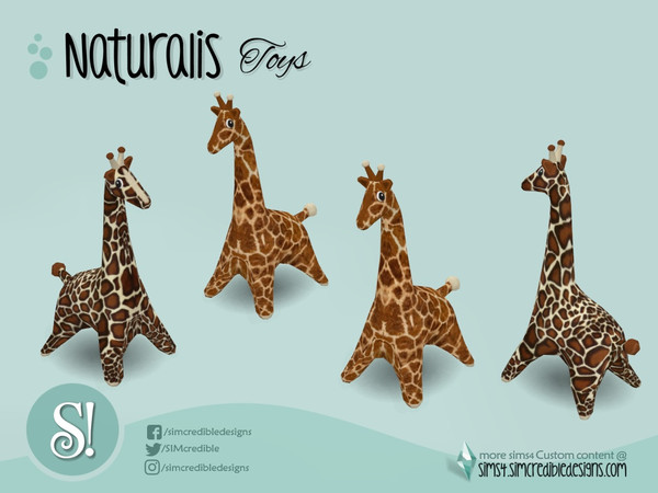 Sims 4 — Naturalis Giraffe by SIMcredible! — by SIMcredibledesigns.com available at TSR 2 colors variations