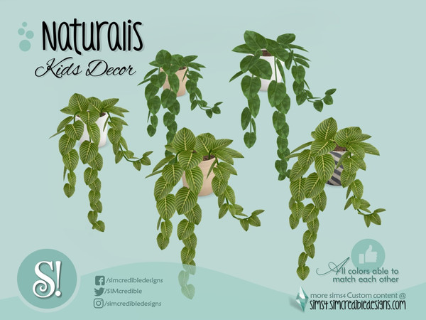 Sims 4 — Naturalis kids room plant by SIMcredible! — by SIMcredibledesigns.com available at TSR 5 colors + variations