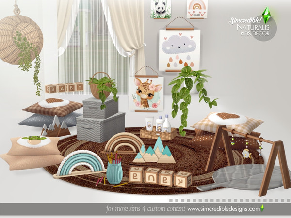 Sims 4 — Naturalis Kids decor by SIMcredible! — Closing our Naturalis kids collection, we brought decorative items to