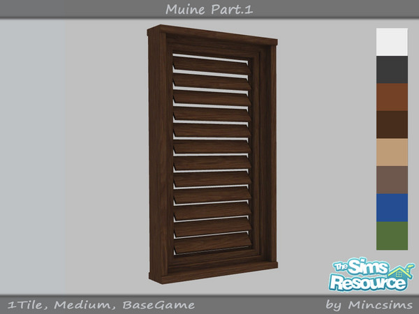Sims 4 — Muine Window 1T Medium Close by Mincsims — a part of Muine Set 8 swatches