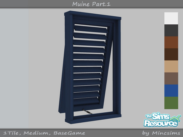Sims 4 — Muine Window 1T Medium Open by Mincsims — a part of Muine Set 8 swatches