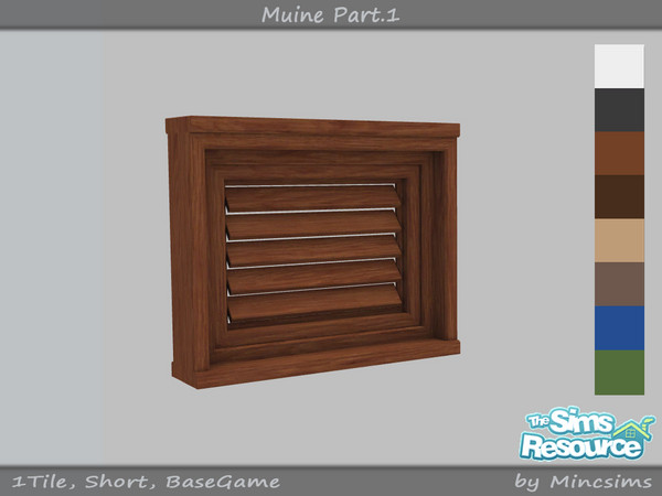 Sims 4 — Muine Window 1T Short Close by Mincsims — a part of Muine Set 8 swatches