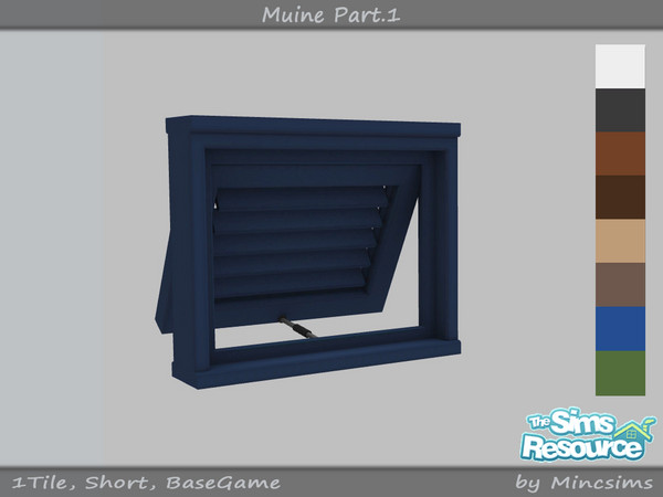 Sims 4 — Muine Window 1T Short Open by Mincsims — a part of Muine Set 8 swatches