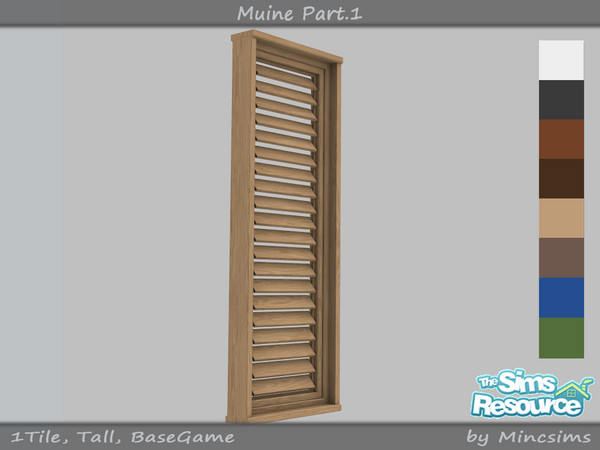 Sims 4 — Muine Window 1T Tall Close by Mincsims — a part of Muine Set 8 swatches