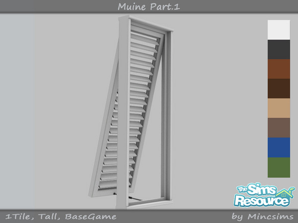 Sims 4 — Muine Window 1T Tall Open by Mincsims — a part of Muine Set 8 swatches