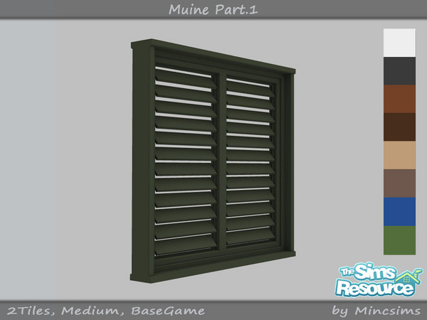 Sims 4 — Muine Window 2T Medium Close by Mincsims — a part of Muine Set 8 swatches
