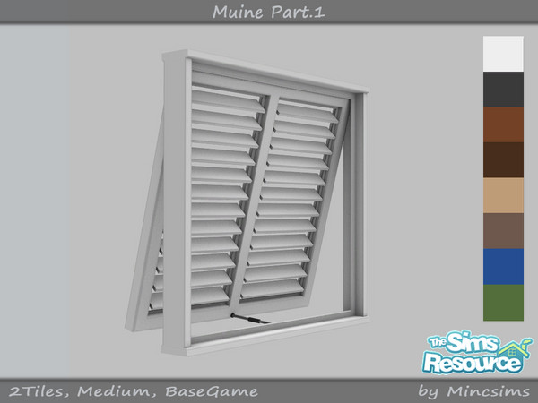 Sims 4 — Muine Window 2T Medium Open by Mincsims — a part of Muine Set 8 swatches