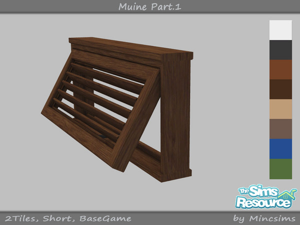 Sims 4 — Muine Window 2T Short Open by Mincsims — a part of Muine Set 8 swatches