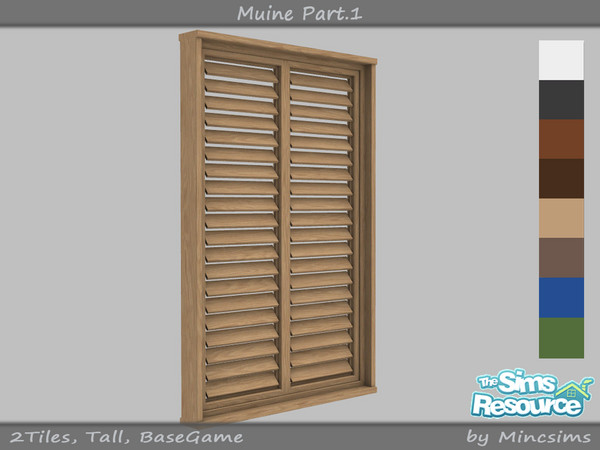 Sims 4 — Muine Window 2T Tall Close by Mincsims — a part of Muine Set 8 swatches