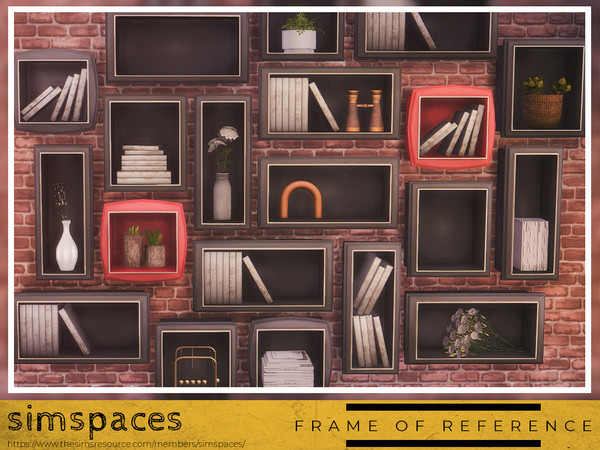 Sims 4 — Frame of Reference set by simspaces — A great set full of the bits and pieces you need for taking your