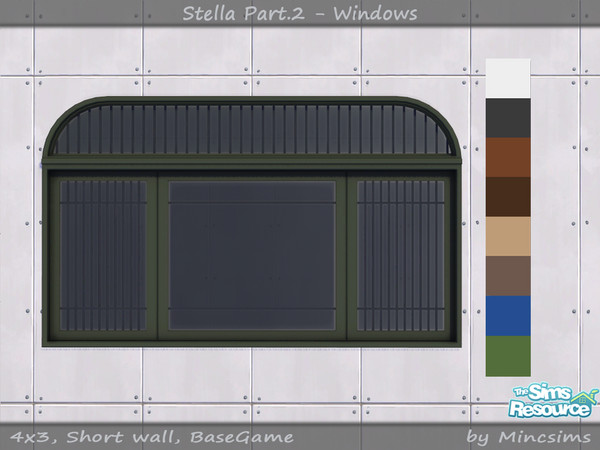Sims 4 — Stella Window Med 4x3 V2 by Mincsims — for short wall 8 swatches