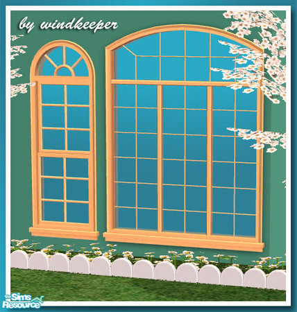 Sims 2 — Lafenetre Bright Frame by Windkeeper — Recolor of Maxis tall Lafenetre window. Will also work for any custom