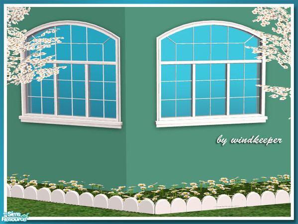 Sims 2 — LC 2-tile Short Window Diagonal by Windkeeper — Diagonal version of Lafenetre Classic 2-tile Short Window.