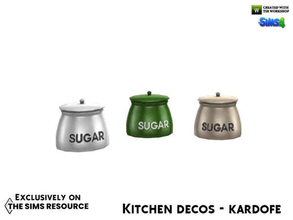 Sims 4 — Kitchen decos_Sugar bowl by kardofe — Sugar bowl with lid, decorative, in three colour options 
