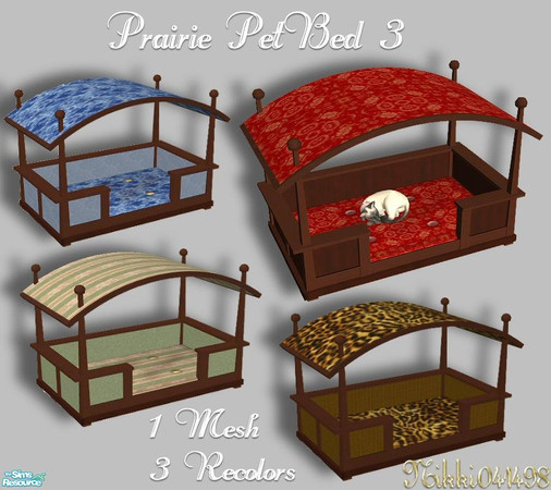 Sims 2 — Prairie PetBed  3 Set by Nikki041498 — Elegant canopy pet bed crafted in the Prairie Style of Frank Lloyed