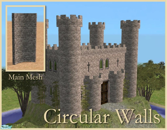 Sims 2 — Circular Wall Column - Master Mesh by Cyclonesue — This is the main mesh and is a COLUMN. You need this mesh for
