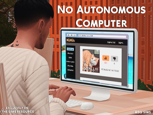 Sims 4 — No Autonomous Computer by MSQSIMS — This mod prevents your Sims from using the computer autonomously. Compatible