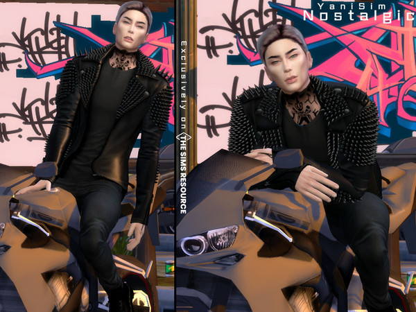 Sims 4 — Nostalgic (Pose Pack) by YaniSim — Casual motorcycle poses for your male sims I hope you enjoy them~ Contains of