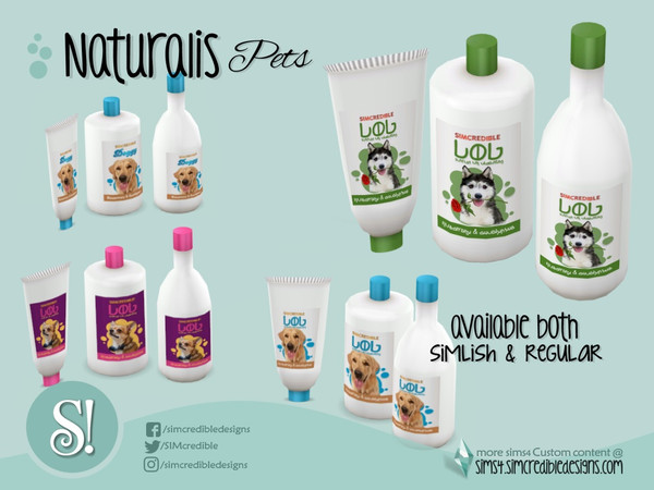 Sims 4 — Naturalis Pets dog shampoo by SIMcredible! — by SIMcredibledesigns.com available at TSR 4 colors + variations