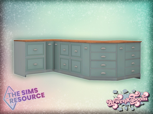 Sims 4 — Elewelds - Counter by ArwenKaboom — Base game counter in 4 recolors. You can find all objects by searching