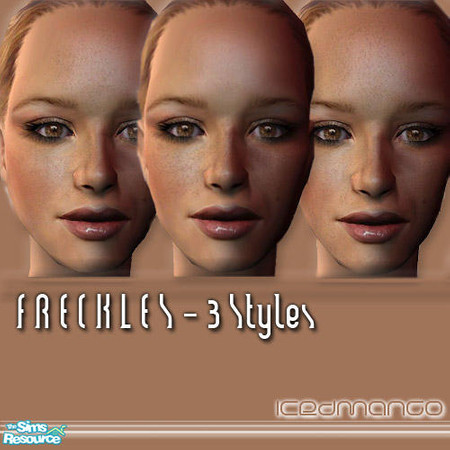 Sims 2 — Freckles  Facemask - Set by IcedMango — A set of Freckles, 3 different Styles