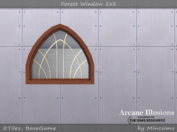 Sims 4 — Arcane Illusions - Forest Window 2x2 by Mincsims — BaseGame Compatible 8 swatches