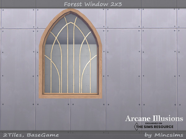 Sims 4 — Arcane Illusions - Forest Window 2x3 by Mincsims — BaseGame Compatible 8 swatches