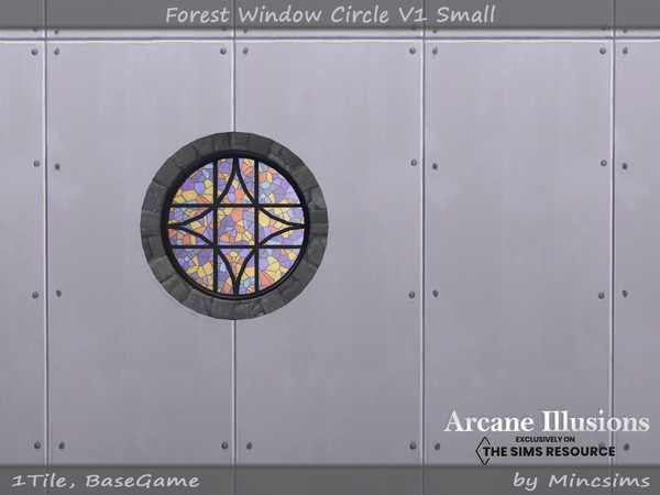 Sims 4 — Arcane Illusions - Forest Window Circle V1 Small by Mincsims — BaseGame Compatible 8 swatches