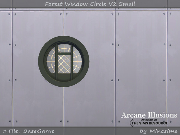 Sims 4 — Arcane Illusions - Forest Window Circle V2 Small by Mincsims — BaseGame Compatible 8 swatches