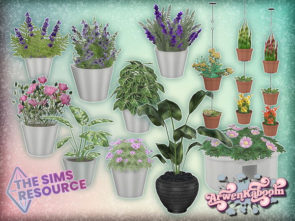 Sims 4 — Breezic Plants by ArwenKaboom — Second part of the Breezic set and it contains all the plants needed to complete