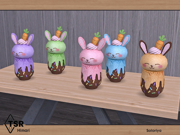 Sims 4 — Himari. Drink, v1 by soloriya — Decorative plush toy dink. Part of Himari set. 5 color variations. Category: