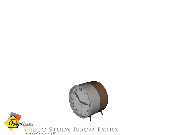 Sims 4 — Diego Desk Clock by Onyxium — Onyxium@TSR Design Workshop Study Room Collection | Belong To The 2021 Year
