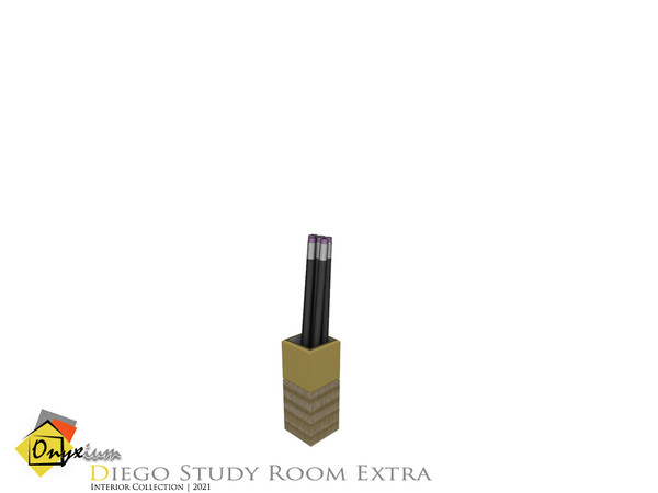 Sims 4 — Diego Pen Holder by Onyxium — Onyxium@TSR Design Workshop Study Room Collection | Belong To The 2021 Year