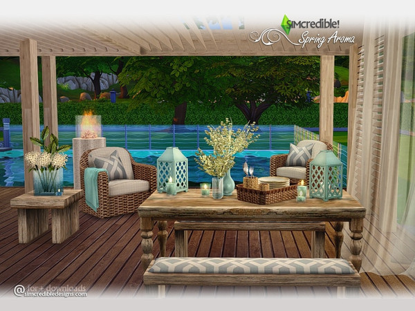 Sims 4 — Spring Aroma by SIMcredible! — Bringing to TSR the Spring Aroma set. Hope your sims feel the fresh air and enjoy