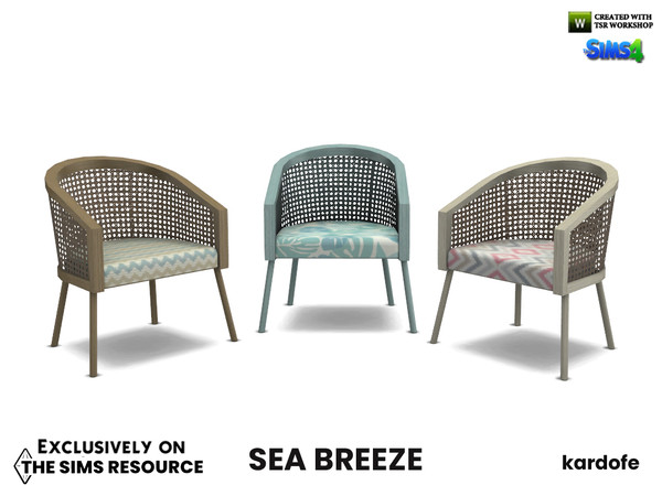 Sims 4 — Sea breeze_DiningChair by kardofe — Dining chair with grille back, in three different colour options