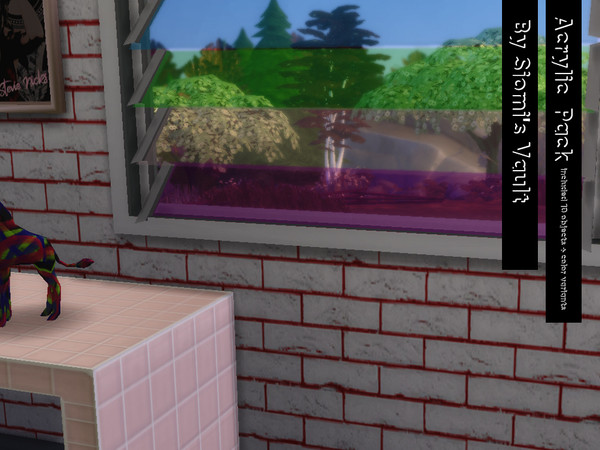 Sims 4 — Acrylic Set by siomisvault — Hi I bet you missed me! Haha I have a new pack I named it Acrylic because I made