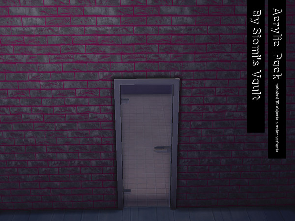 Sims 4 — Acrylic Set Wall by siomisvault — Walls with 4 swatches thanks for the support and love Siomi's Vault