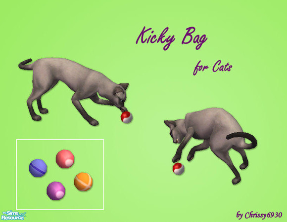 Sims 2 — Kicky Bag for Cats by chrissy6930 — Kicky bag for cats. Works like the mouse toy from Pets.