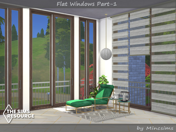 Sims 4 — Flat Windows part.1 by Mincsims — I wanted to make the windows that match with flat house and apartment. Windows
