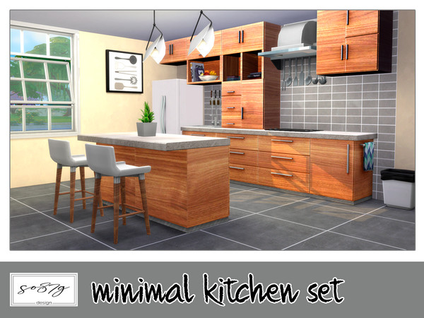 Sims 4 — minimal kitchen set by so87g — - minimal-barStool: cost: 200$, in 9 colors, you can found it in barstool. -
