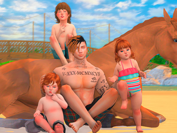 Sims 4 — Daddy Time III Posepack by couquett — a cute posepack for your sims babys And their Dad, I really hope you like