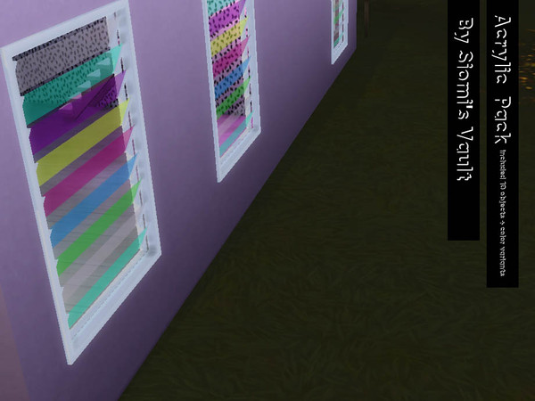 Sims 4 — Acrylic Set Window by siomisvault — A colorful window for all kind of rooms Thanks for the support and love