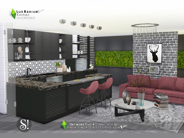 Sims 4 — Lux Radium Kitchen by SIMcredible! — Bringing today the first of a 2 parts collection where your sims will be
