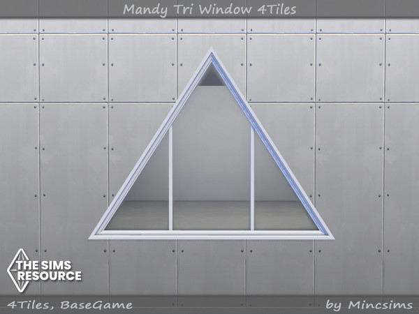 Sims 4 — Mandy Tri Window 4Tiles by Mincsims — Basegame Compatible. 8 swatches