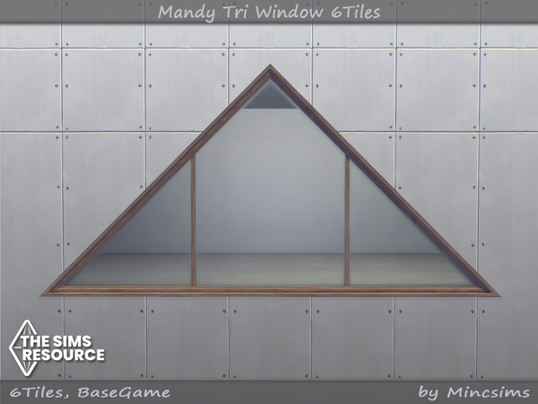 Sims 4 — Mandy Tri Window 6Tiles by Mincsims — Basegame Compatible. 8 swatches